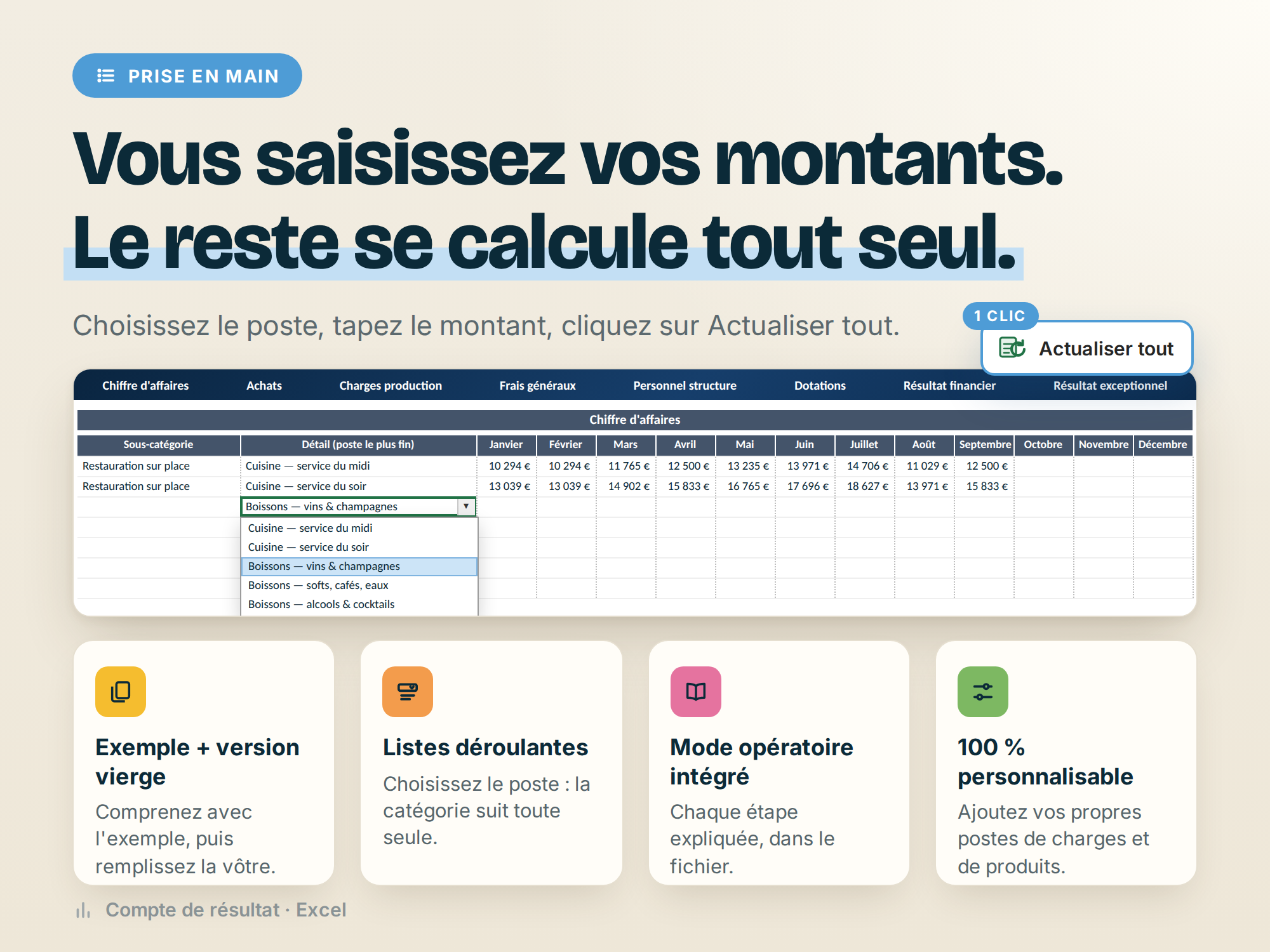 Compte de résultat — prise en main