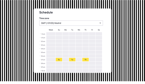Daily updates schedule