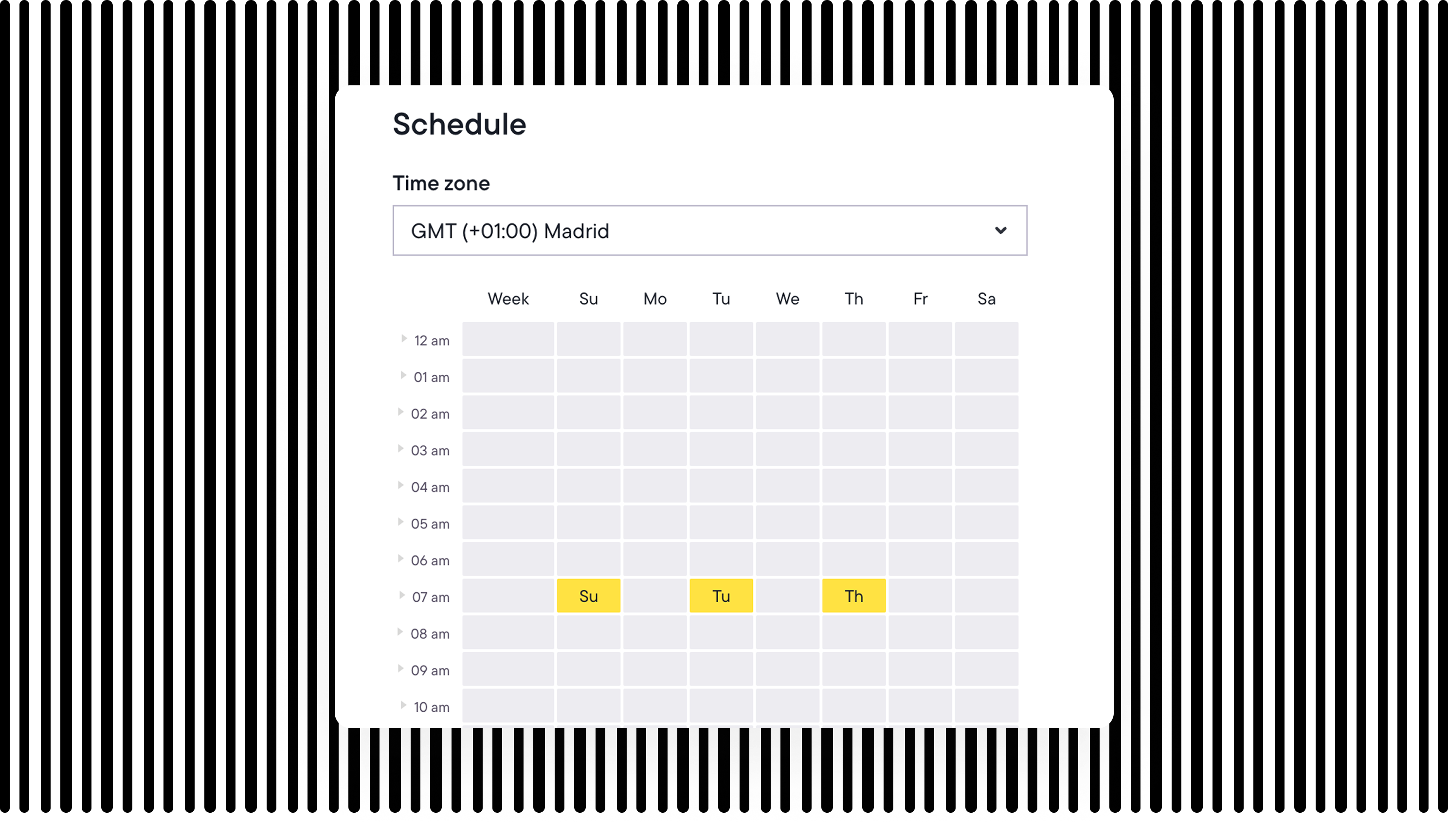 Daily updates schedule