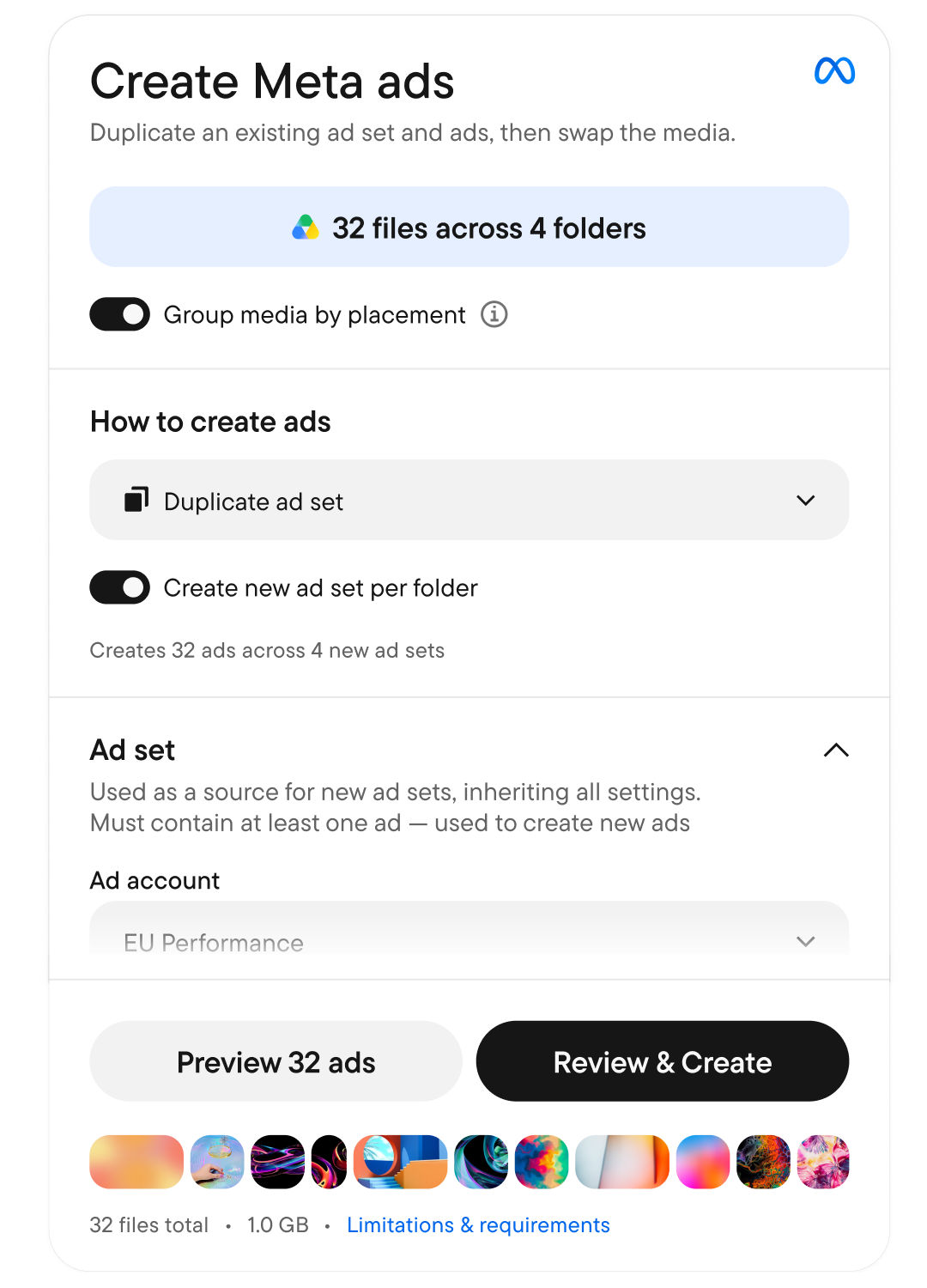 Decide how ads are built