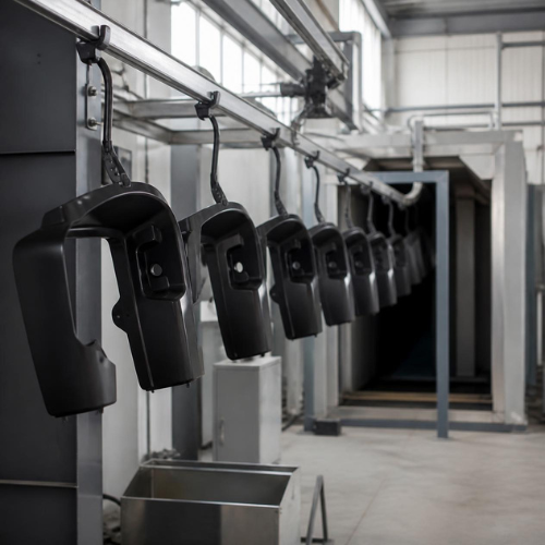Verniciatura di componenti in materie plastiche su linea industriale