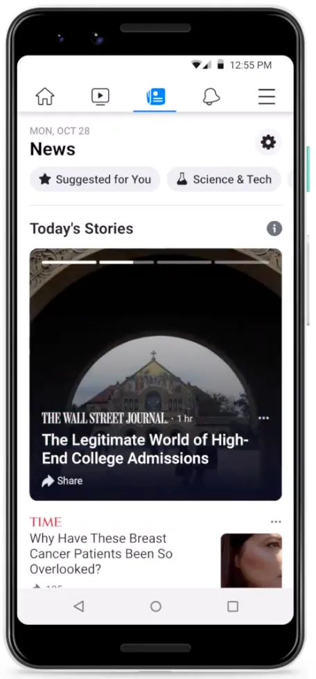 Facebook News app