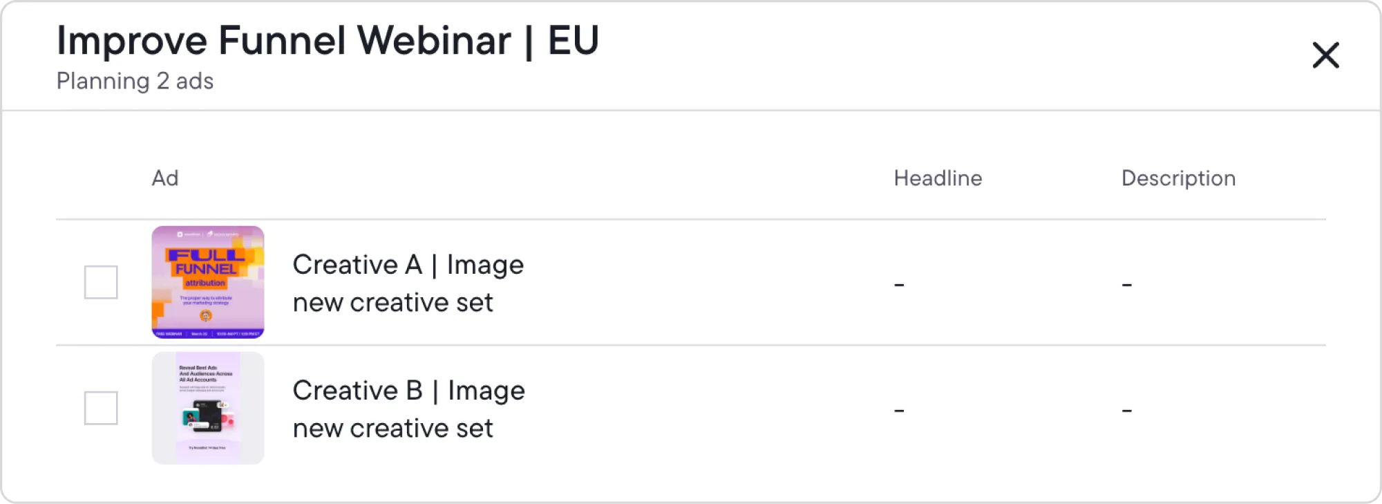 Bïrch bulk audience tool: Saved audiences section