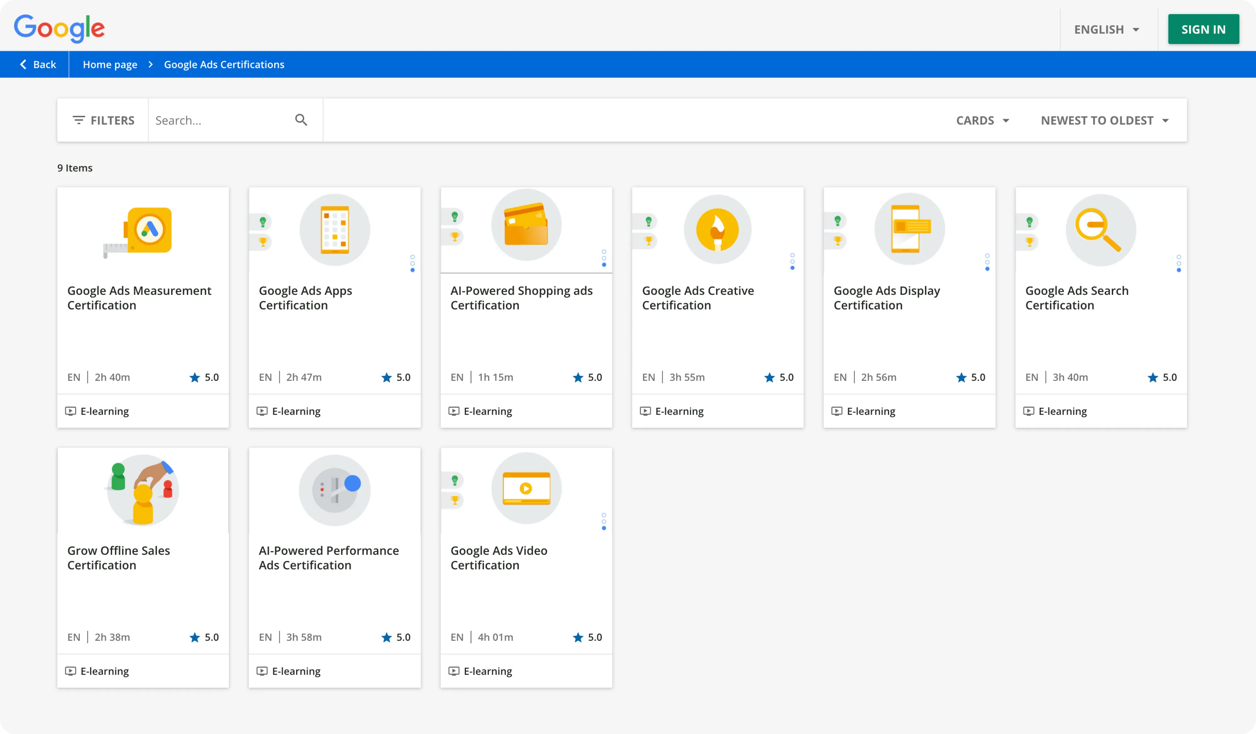google ads certifications
