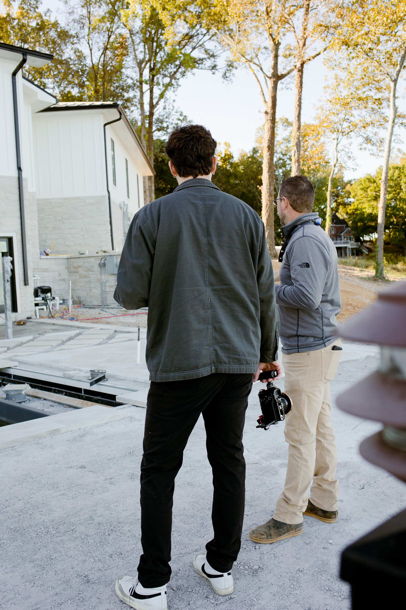 Austin Burleson with Cene filming Coldwater Landscapes Social Media Content