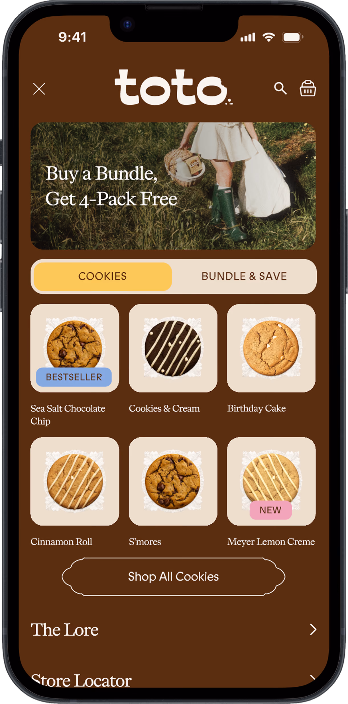 Food & beverages product page after the redesign