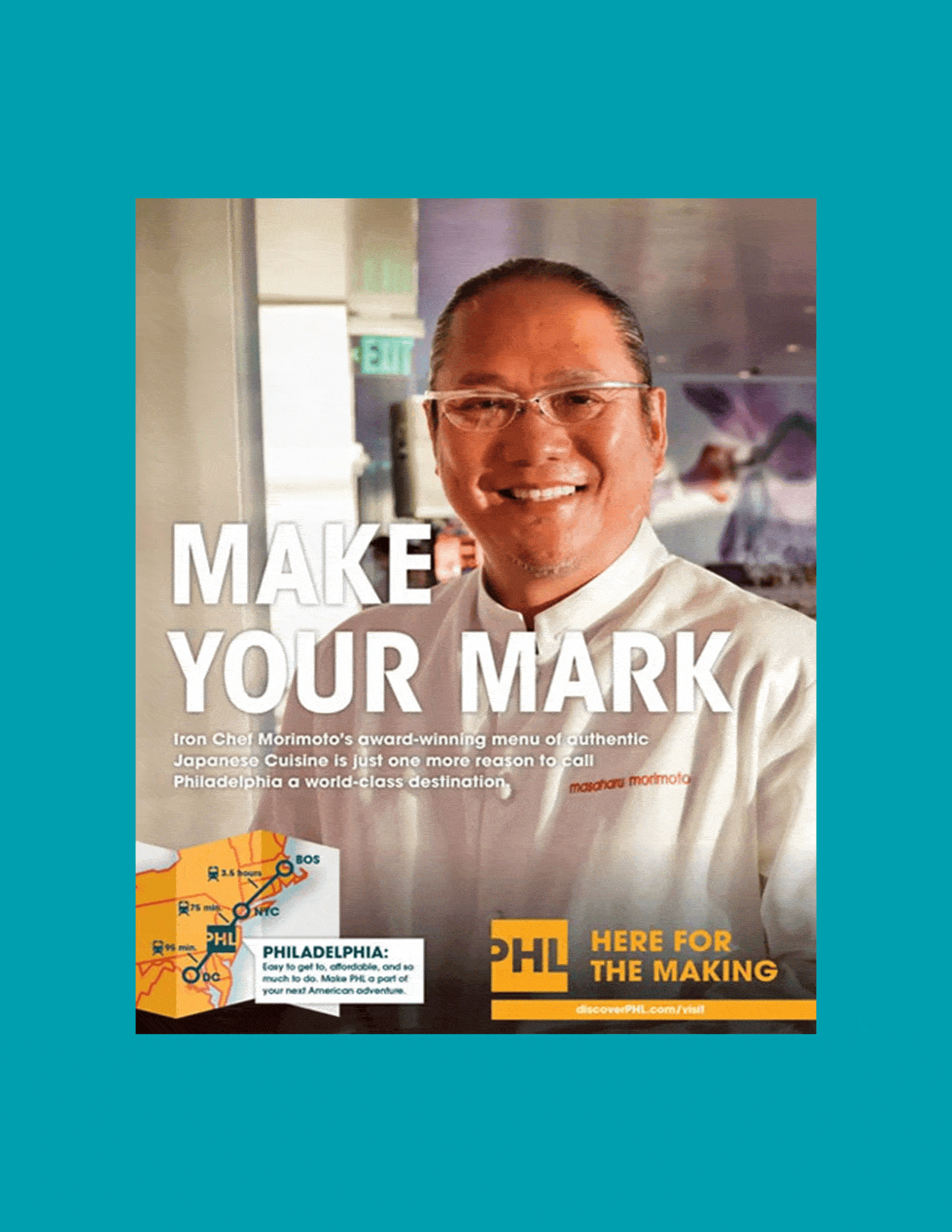 Animated campaign poster promoting Philadelphia.2. UNCF client gallery image.