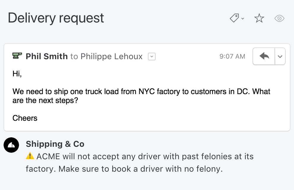 Automatically add internal notes to any conversation