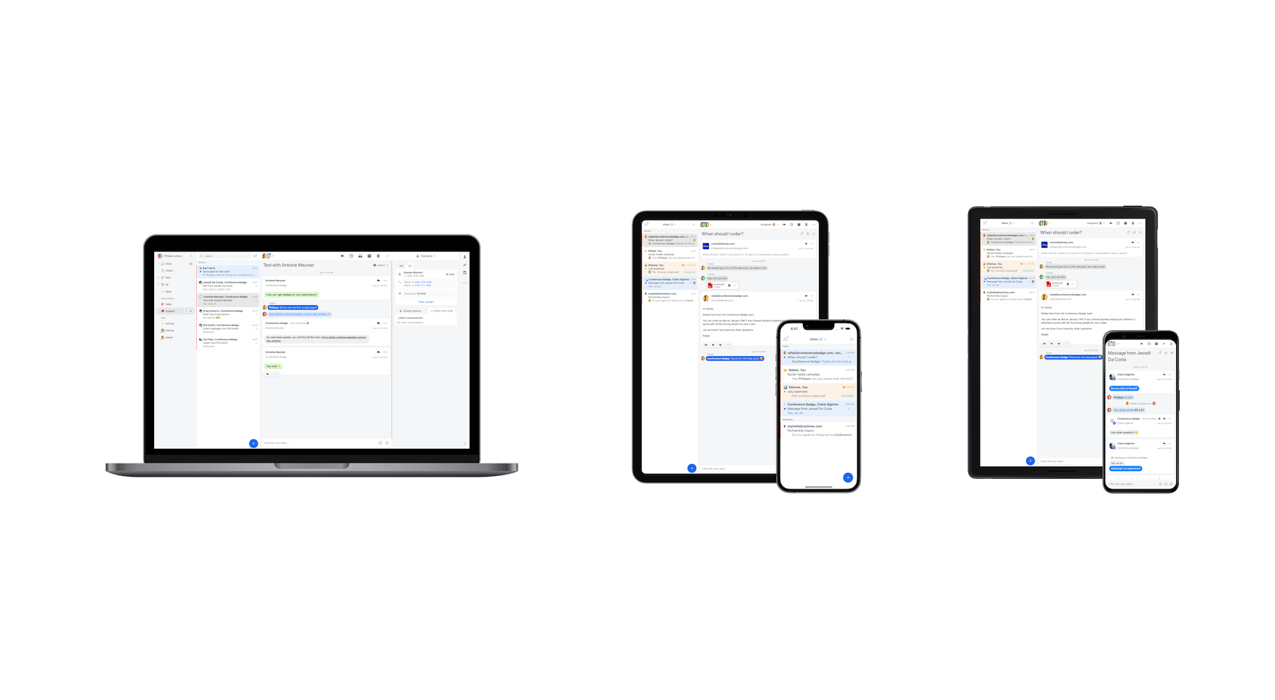 Missive offers a unified experience across all devices