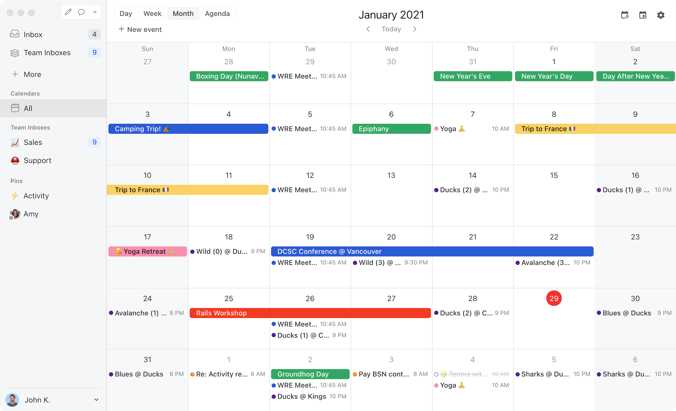 Missive Calendar