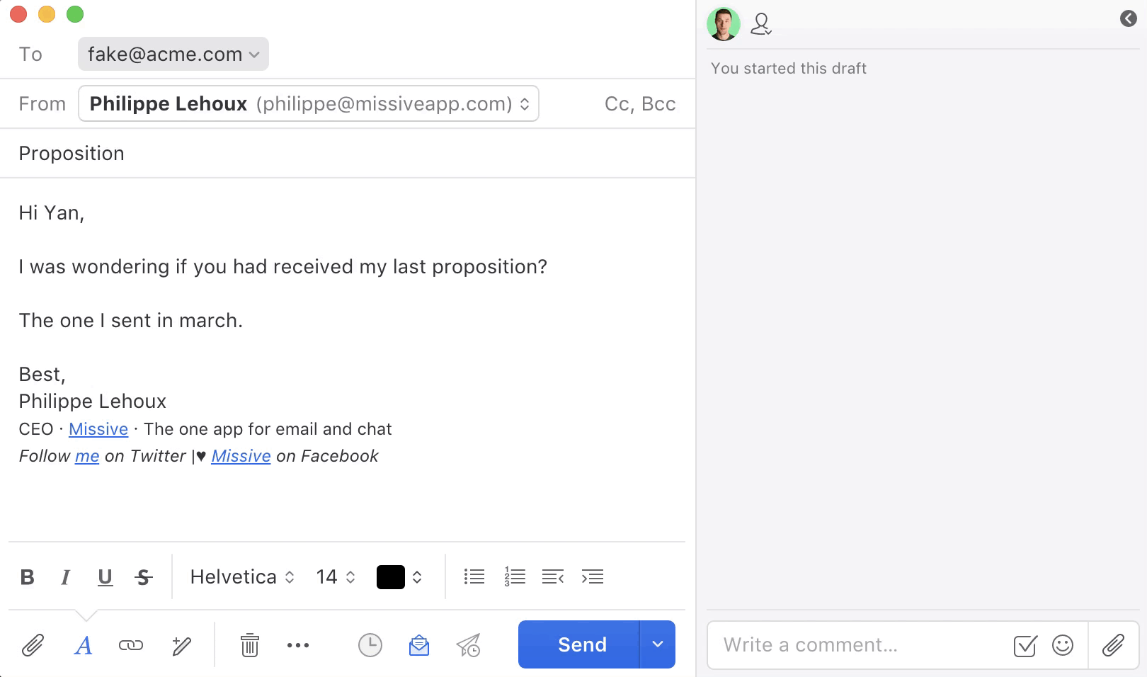 Collaborative draft editor