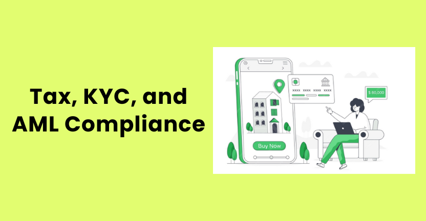 Tax, KYC, and AML compliance infographic for equity crowdfunding campaigns — Growth Turbine explains legal requirements for investor due diligence, anti-money laundering (AML), know your customer (KYC), and tax reporting obligations in regulated crowdfunding environments.