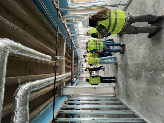 Electrician working on site
