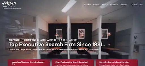 Kaye/Bassman International Corp. executive recruitment services website.