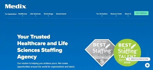 Healthcare and life sciences staffing agency with global talent solutions.