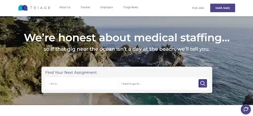 Medical staffing agency helping healthcare professionals find assignments.