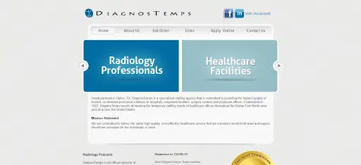 Radiology staffing solutions for hospitals and healthcare facilities.