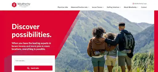 Weatherby Healthcare locum tenens agency trusted for interventional radiology coverage.