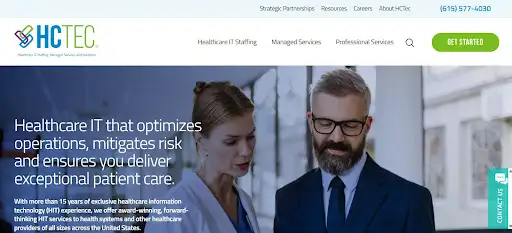 Healthcare IT staffing and managed services firm supporting hospitals and clinics.