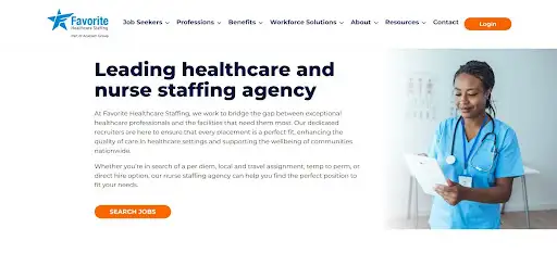Nationwide nurse and allied health staffing solutions provider.