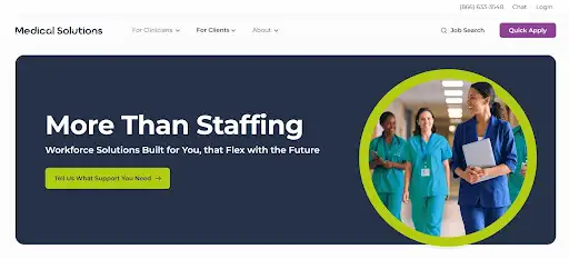 Healthcare staffing agency delivering flexible workforce solutions for facilities.