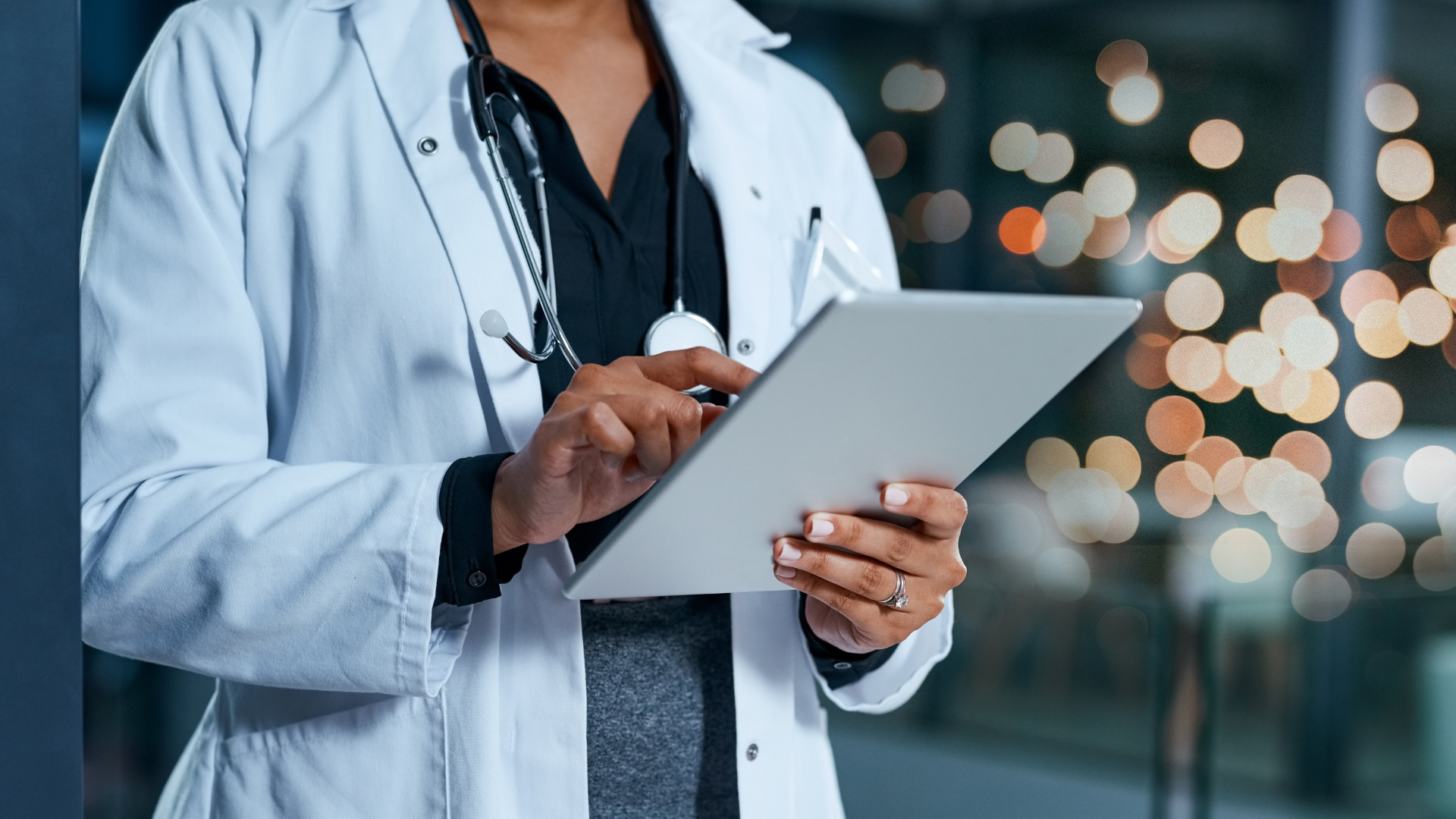 Doctor using a tablet