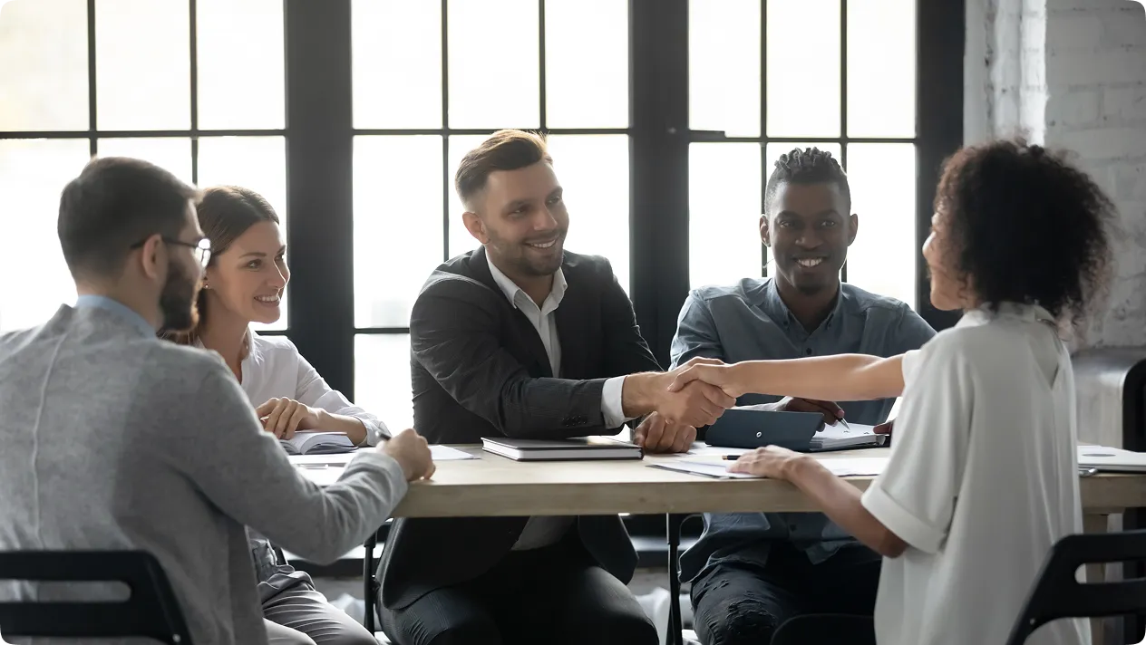 people shaking hands