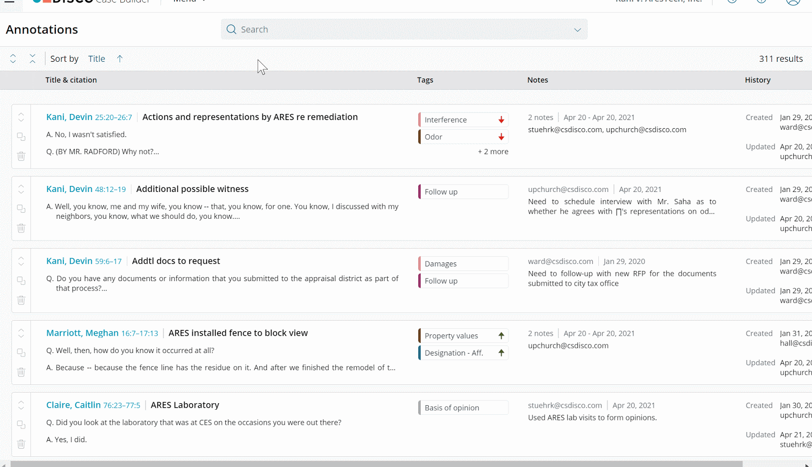 Using the Annotations page, you can now quickly see and understand