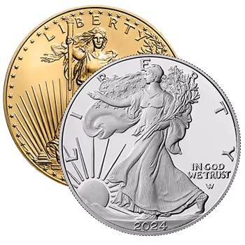 SILVER-GOLD-AMERICAN COINS TOGETHER

