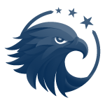 Eagle icon facing right navy 
