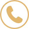 Gold phone handset icon inside a gold circle on a white background.