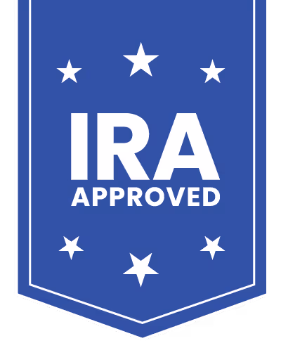 Blue IRA Approved Seal