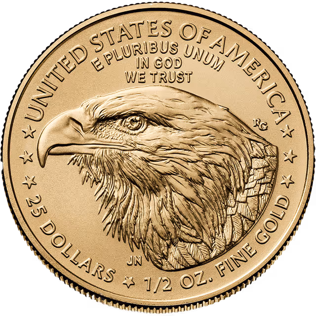 1/2 oz American Eagle Gold Proof reverse