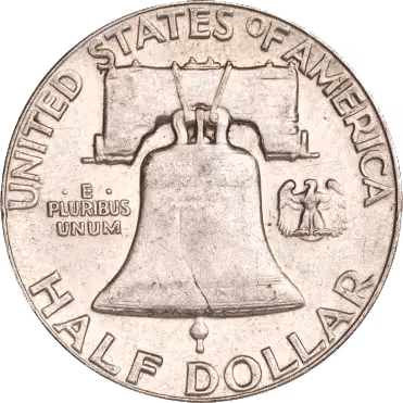 Franklin Half Dollar Silver Coin reverse