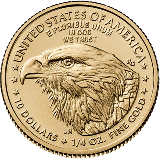 1/4 oz American Eagle Gold Proof reverse