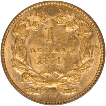 Indian Head $1 Gold Coin reverse