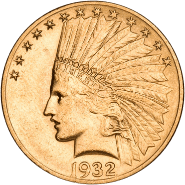 Indian Head $10 Gold Coin obverse