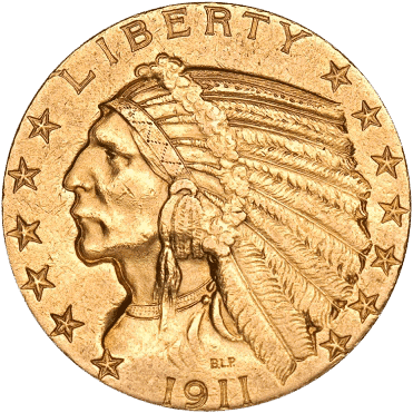 Indian Head $5 Gold Coin obverse