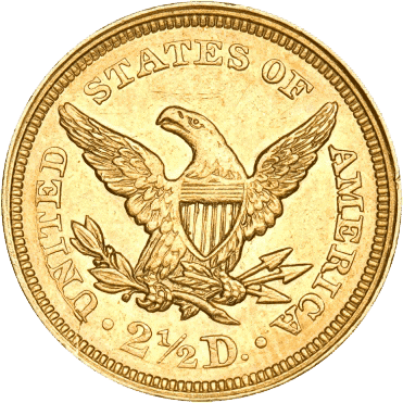 Liberty Head $2.50 Gold Coin reverse