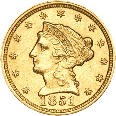 Liberty Head $2.50 Gold Coin obverse