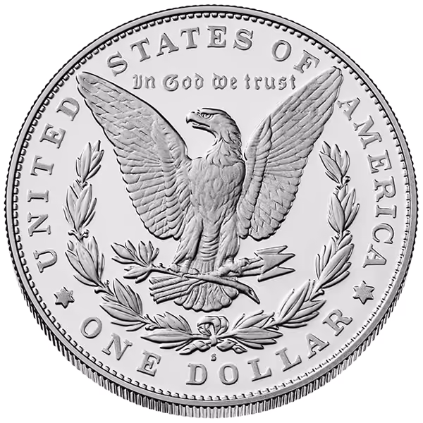 Morgan Silver Dollar Proof Coin reverse