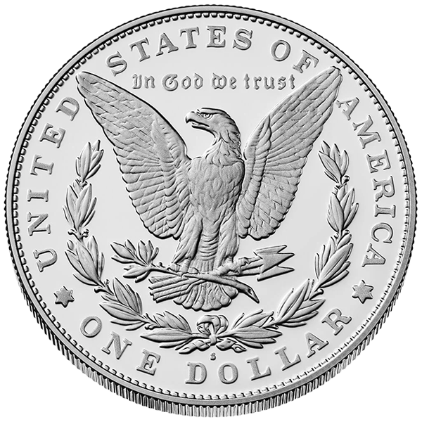 Morgan Silver Dollar Proof Coin reverse