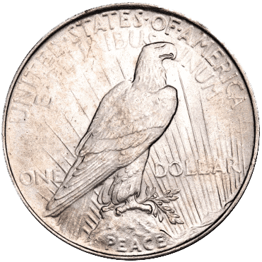 Peace Silver Dollar alternate view