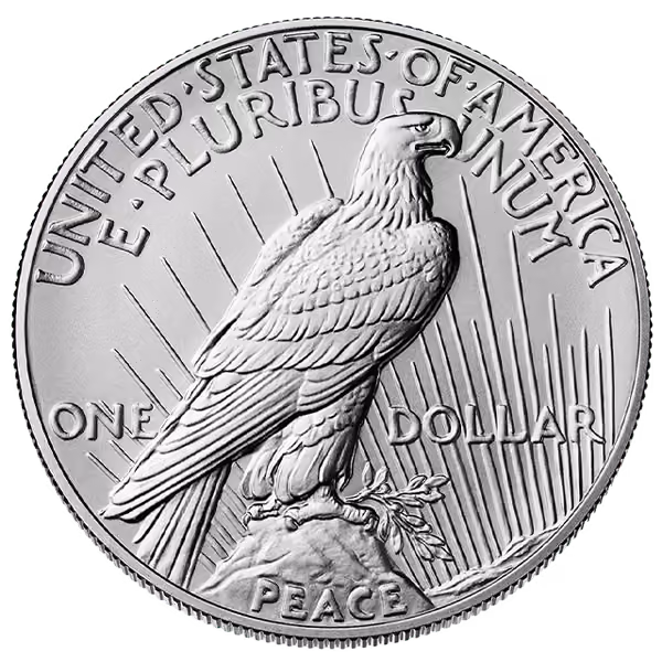 Modern Peace Silver Dollar reverse