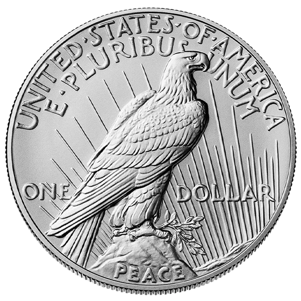 Modern Peace Silver Dollar reverse