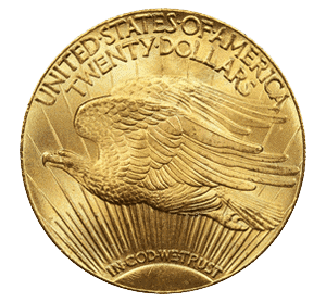 Saint-Gaudens $20 Double Eagle reverse
