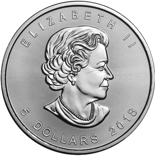 Canadian Silver Maple Leaf obverse