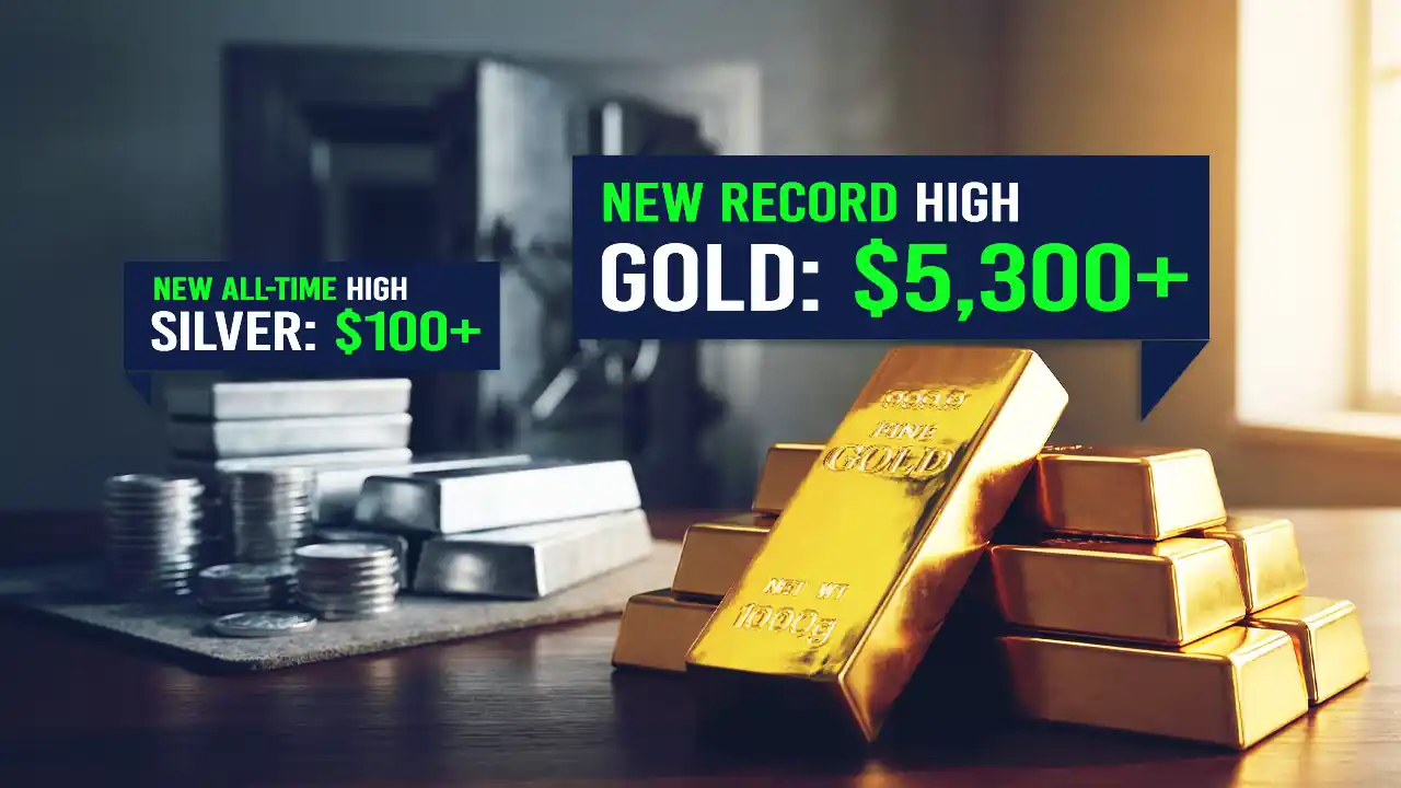 Gold Hits $5,300 as Silver Tops $100