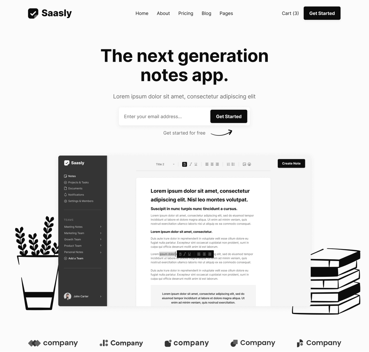 Saasly - Home page - SaaS Webflow Template