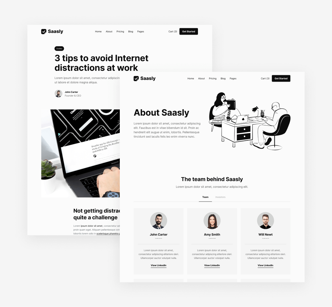 Saasly - 12 Pages Included - SaaS Webflow Template